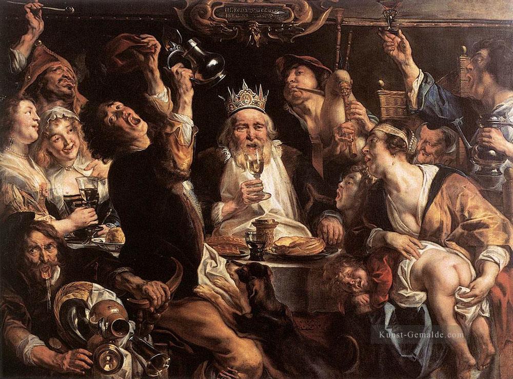 Der König Drinks Flämisch Barock Jacob Jordaens Ölgemälde